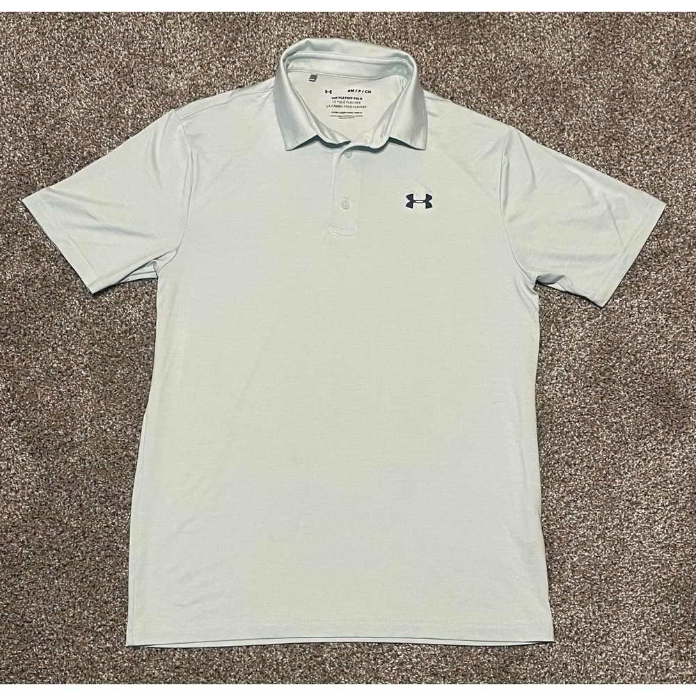 Under Armour Men's Polo The Playoffs Polo Light Blue Small